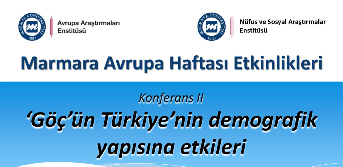Marmara Üniversitesi Avrupa Haftası Etkinlikleri kapsamında düzenlenen konferansın II. Oturumunda Nüfus ve Sosyal Araştırmalar Enstitüsü ve Avrupa Araştırmaları Enstitüsü iş birliği ile Prof